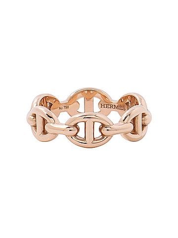 Hermès Hermes Chaine d'Ancre Enchainee PM Ring, 18KPG Pink Gold. (HERMES ring, Enchainee, Enchainee) (view 1)