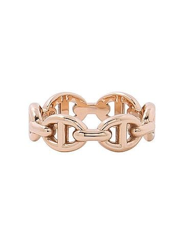 Hermès Hermes Chaine d'Ancre Enchainee PM Ring, 18KPG Pink Gold. (HERMES ring, Enchainee, Enchainee) (view 2)