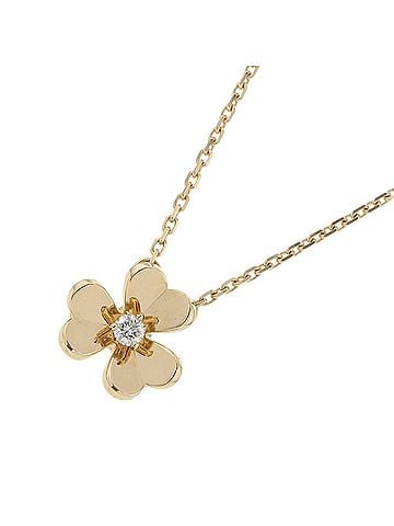 Van Cleef & Arpels Van Cleef &amp; Arpels Frivole Pendant Mini Necklace, 1 Diamond (0.05ct), 18K Yellow Gold (VCARP0J100) (view 1)