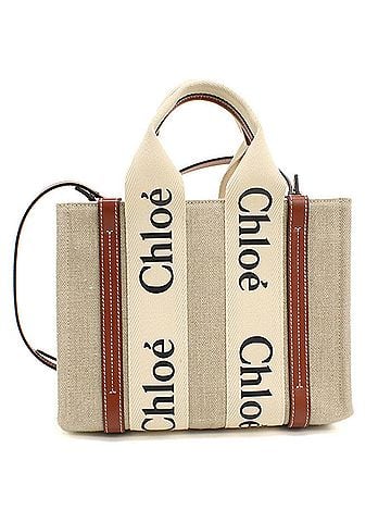 Chloé Chloé Chloe tote bag CHC22AS397 Small WOODY Women's Beige (view 1)