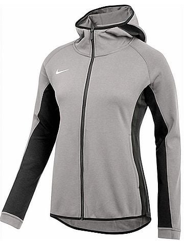 Nike Women's Showtime Full Zip Hoodie in Grey/Black (view 1)