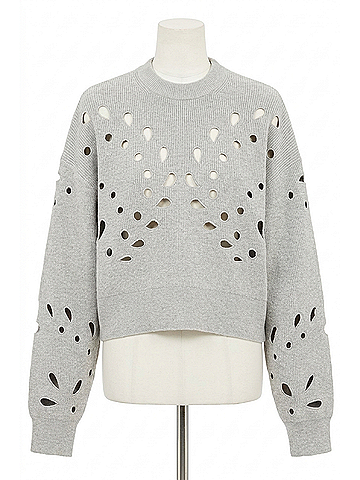 Ulla Johnson Vanessa Pullover in Melange Grey (view 1)