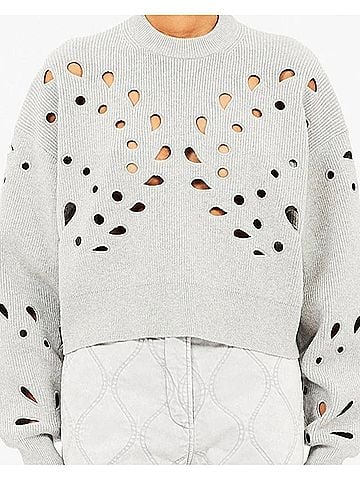 Ulla Johnson Vanessa Pullover in Melange Grey (view 2)