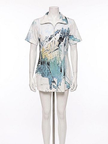 Parsley & Sage Brody Short Sleeve Tunic in White (view 1)