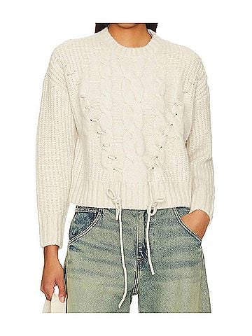 525 America Dakota Sweater in White (view 2)