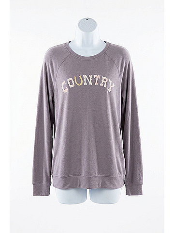 P.J. Salvage Flannels Long Sleeve Top in Grey Country (view 1)