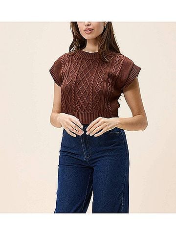 Cleobella Women's Gigi Sweater in Cocoa (view 2)