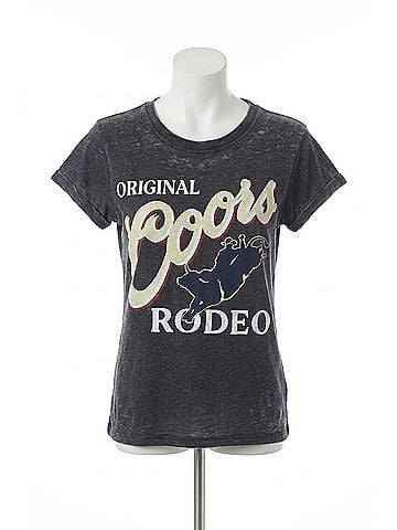 Recycled Karma Coors Rodeo Bull Tee in Gray (view 1)