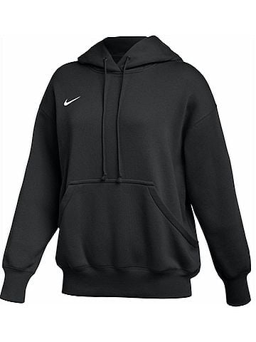 Nike Women's Team Sportswear Phoenix Fleece Polyester Hoodie in Black (view 1)