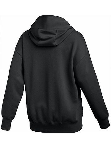 Nike Women's Team Sportswear Phoenix Fleece Polyester Hoodie in Black (view 2)