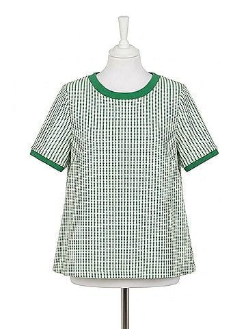 Joh Karissa Stripe Knit Top in Green (view 1)