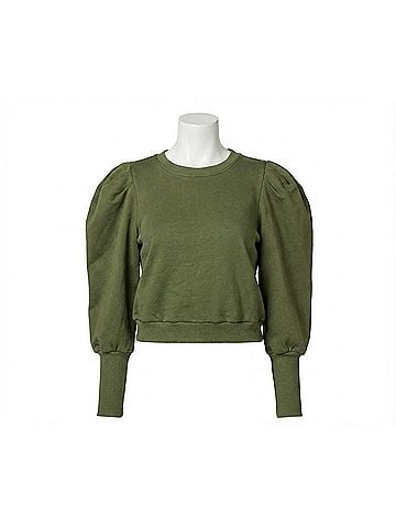 Cleobella Willow Sweatshirt in Army Green (view 1)