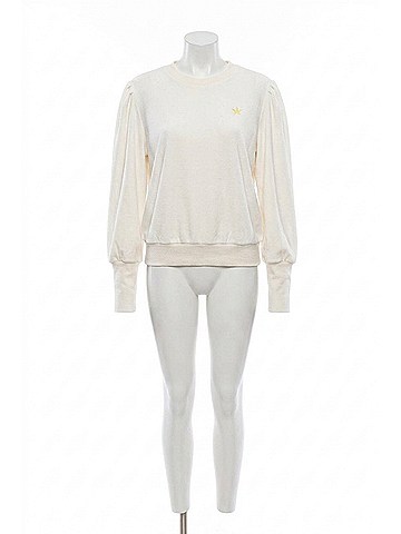 P.J. Salvage Velour Vanity Long Sleeve Lounge Top in Stone (view 1)