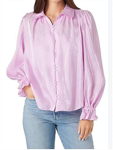 Crosby by Mollie Burch Cherry Blossom Neil Top in Pink (view 2)