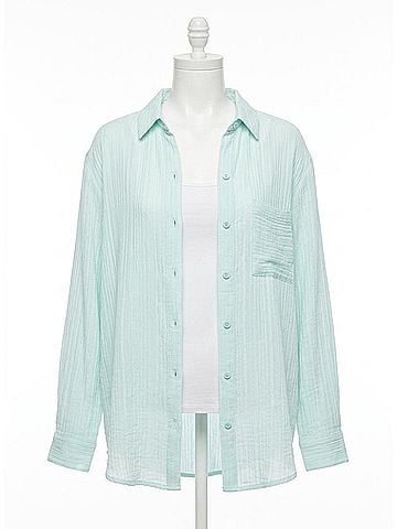 Gentle Fawn Paige Button Up Shirt in Seaglass (view 1)