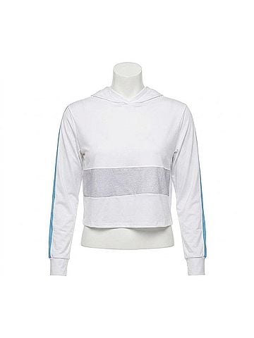Lucky in Love All That Shimmers Hoodie in White/Blue (view 1)