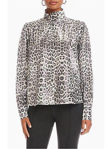 Fifteen Twenty Chloe Button-Up Shirt in Metallic Leopard (view 2)