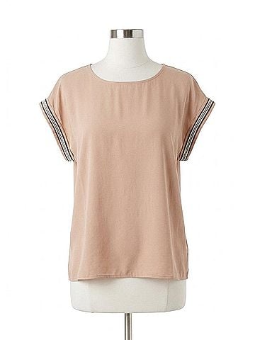 Hem & Thread Wild Rose Top in Taupe (view 1)