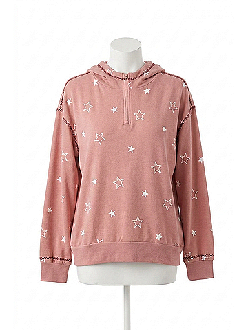 P.J. Salvage Ric Rak Patty Wack Hoodie in Rosewood (view 1)