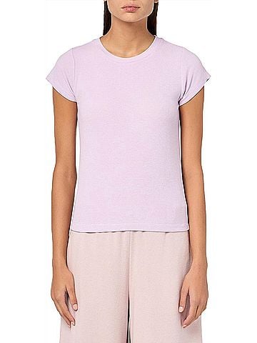 P.J. Salvage Lacey Basics Short Sleeve Tee in Lavender Glow (view 2)