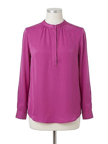 Renuar Lux Silky Woven Blouse in Plum (view 1)