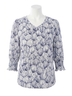 FDJ Blue Shell Etching Print Top in Multi Size L - photo 1