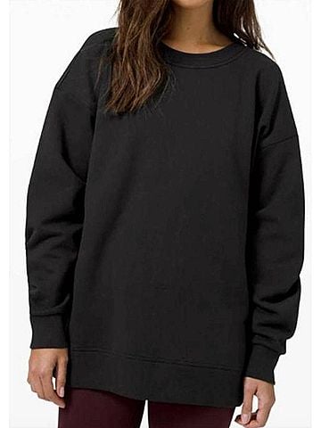 Lululemon Athletica Perfectly Oversized Crew Sweatshirt in Black (view 2)