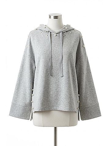 Joh Francine Pearl Hoodie in Heather Grey (view 1)