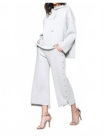Joh Francine Pearl Hoodie in Heather Grey (view 2)