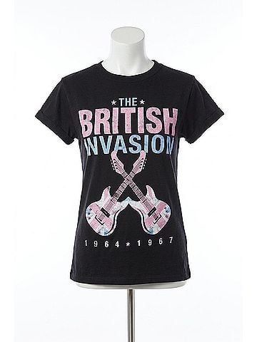 Recycled Karma British Invasion Band Tee in Vintage Black (view 1)