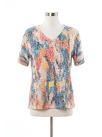 Ethyl Short Sleeve Top in Multicolor (view 1)