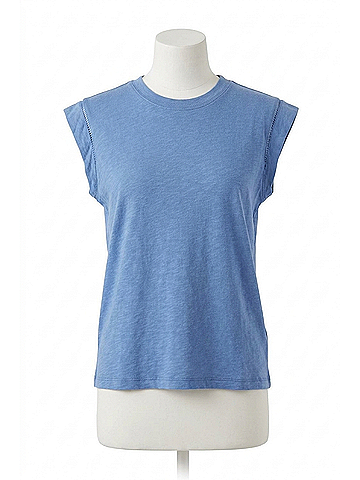 P.J. Salvage Sunrise Stripe Short Sleeve Lounge Tee in Indigo (view 1)