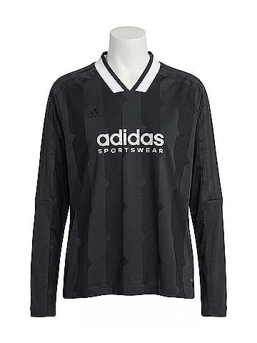 Adidas Women's Tiro Jacquard Shirt in Black (view 1)