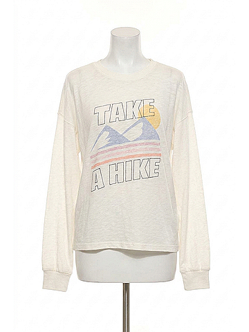 P.J. Salvage Mountain Love Long Sleeve Lounge Top in Ivory (view 1)