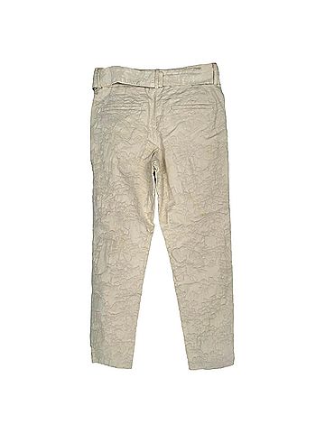 Brunello Cucinelli Brunello Cucinelli Textured Straight Fit Trousers in Ivory Cotton (view 2)