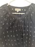 Evereve Print Black Short Sleeve Blouse Size XL - photo 2