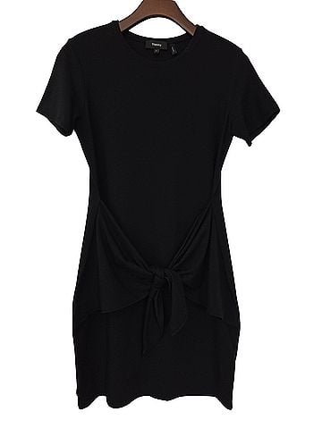 Theory Dakui Rubric Tie Front Cocktail Dress (view 1)