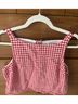 Gap Checkered-gingham Red White Sleeveless Top Size S - photo 4
