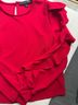 Clother Red Long Sleeve Blouse Size S - photo 4