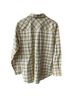 Ann Taylor LOFT Plaid Yellow Black White Button-Down Shirt Size L - photo 2