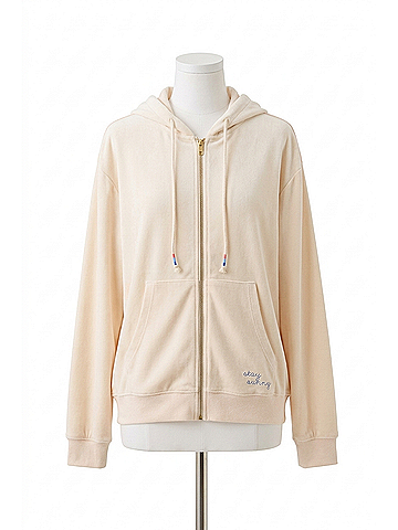 P.J. Salvage Sun Stripe Lounge Hoodie in Stone (view 1)