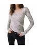 Chaser Animal Print Silver Tilly Long Sleeve Top in Python Size S - photo 2