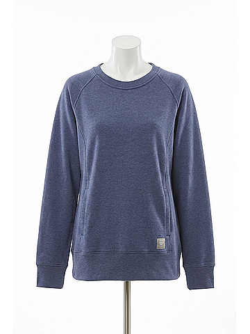 Ariat Women's Rebar Traverse Crew Top in Heather Indigo (view 1)