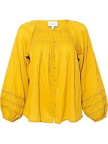 Cleobella Nerea Cotton Blouse in Citrine (view 1)