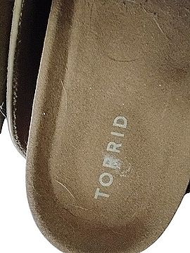 Torrid Mustard Tan Buckle Slip-On Clogs Mule/Clog (view 2)