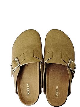 Torrid Mustard Tan Buckle Slip-On Clogs Mule/Clog (view 1)