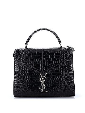 Saint Laurent Cassandra Top Handle Bag Crocodile Embossed Leather Medium (view 1)