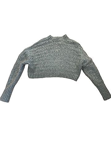 Wilfred Light Blue Cropped Sweater Wool Pullover Sweater (view 2)