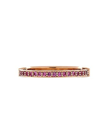 Tiffany & Co. Lock Ring 18K Rose Gold with Pink Sapphires (view 1)