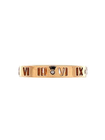 Tiffany & Co. Atlas Pierced Ring 18K Rose Gold and Diamonds 3.5mm (view 1)
